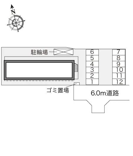 ★手数料０円★船橋市旭町６丁目　月極駐車場（LP）